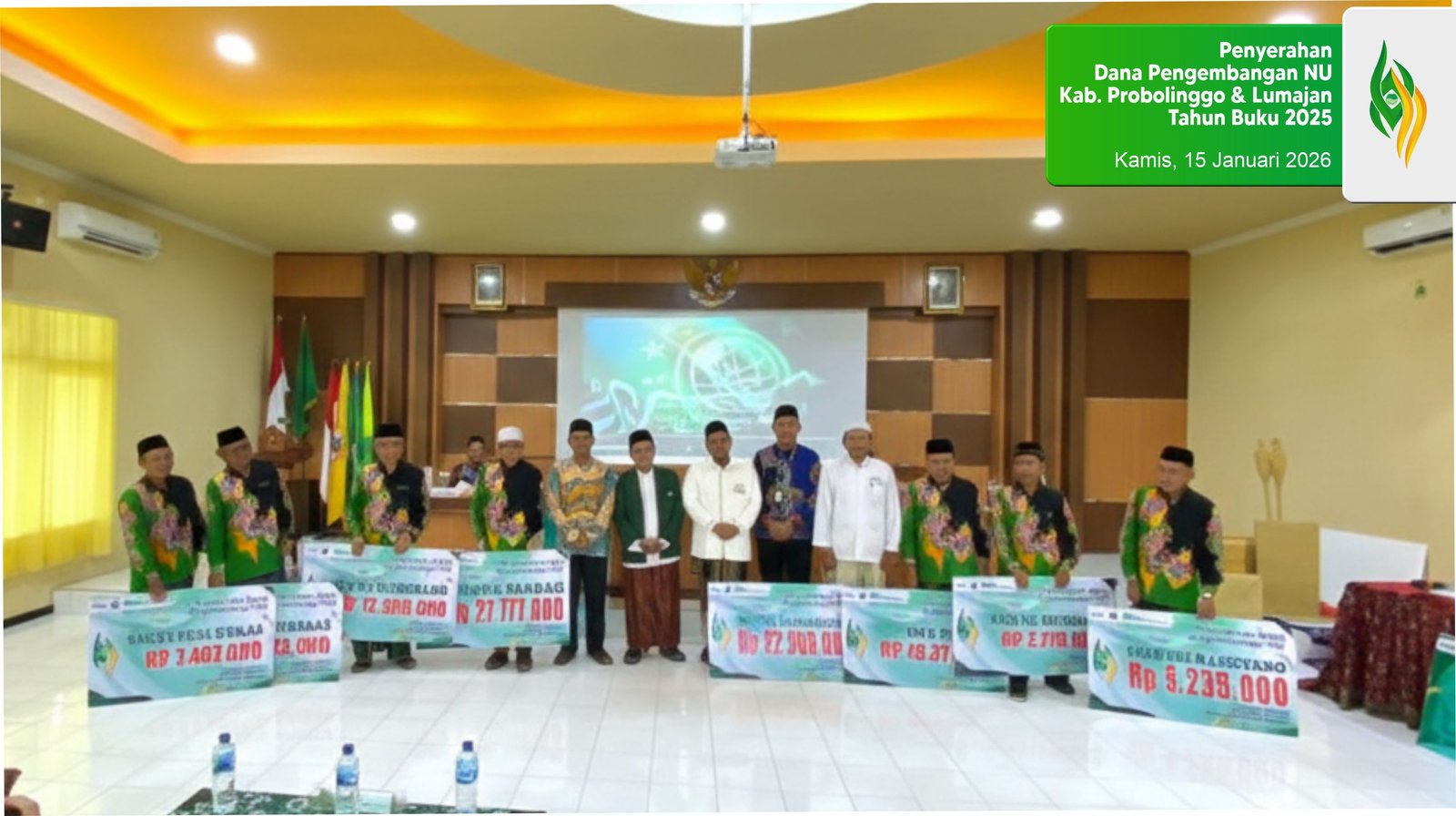 Penyerahan Dana Pengembangan NU Kab. Probolinggo dan Lumajang